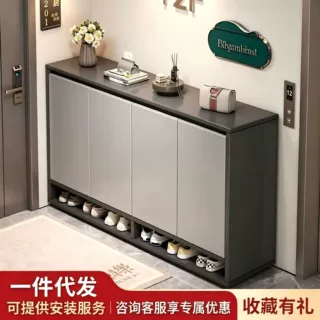 严选门外走廊用鞋柜大容量多层超大玄关收纳柜一体靠墙储物柜鞋架
