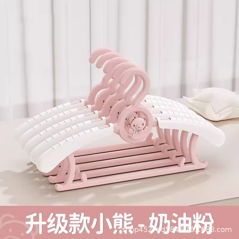 Percha de ropa infantil multifuncional especial para bebés y niños pequeños ropa de secado plástico retráctil recién nacido soporte de ropa antideslizante