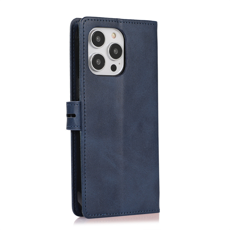Adecuado para Apple 15 funda para teléfono móvil 14pro funda de cuero iphone16 funda protectora de billetera 11/12 tarjeta transfronteriza al por mayor