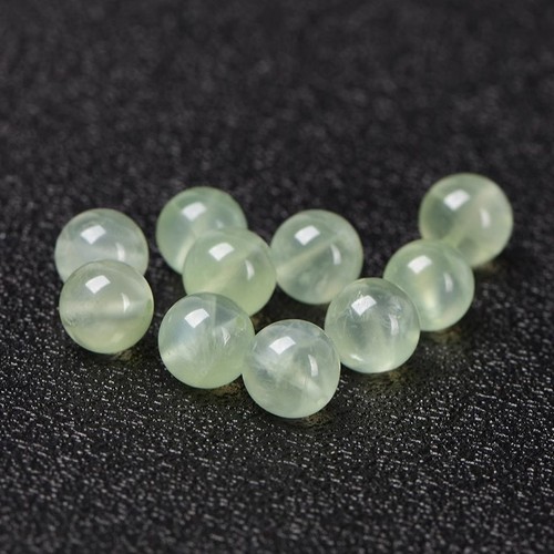 Light aventurine chalcedony loose beads prehnite round beads diy hand-woven bracelets necklace jewelry accessories materials wholesale.