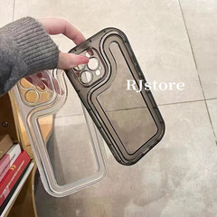 網紅透明適用蘋果15手機殼iPhone14promax氣墊防摔13/12/11硅膠軟