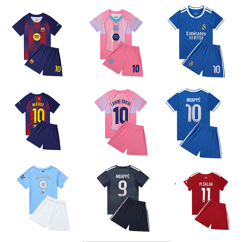 2526 Miami No. 10 Children's Football Uniform suit Riyadh Jersey Primary and Secondary School Students Sports Uniform with Star No. 2526 Miami No. 10 Children's Football Uniform suit Riyadh Jersey Primary and Secondary School Students Sports Uniform with Star No.