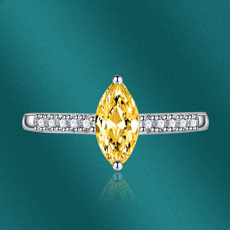 Daily Occasion White Copper Material Simple Style Solid Color White Copper Inlay Zircon Rings