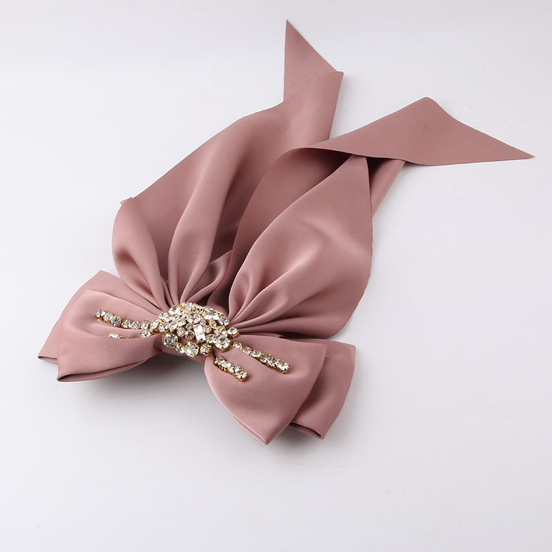 Beige, Black Color Fashion Women'S Knot Butterfly Bow Knot Cloth Hair Clip Headwear