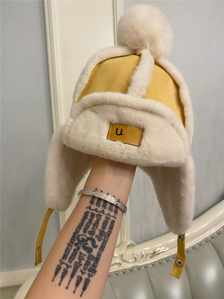 Fashion Style Women's Fashion Color Block Patchwork Eaveless Trapper Hat
