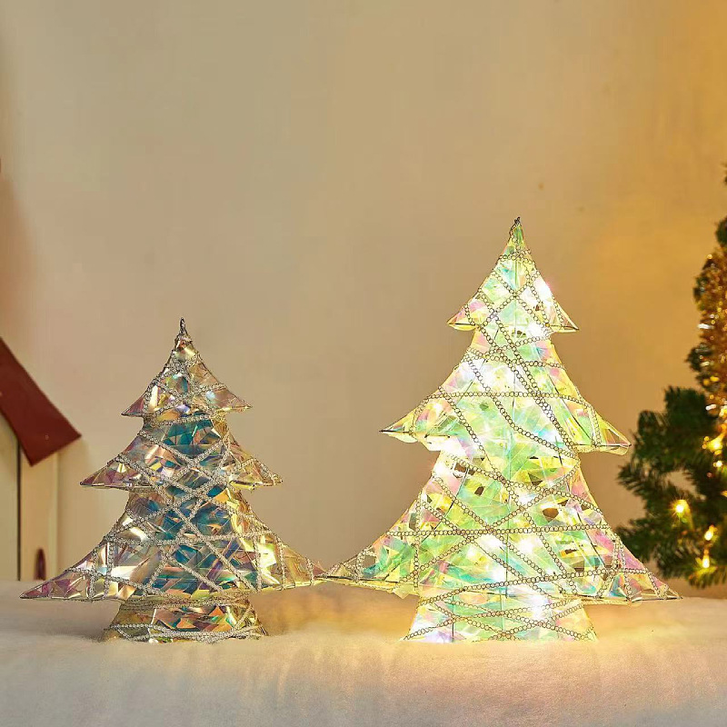 Navidad brillante ilusión decoración de alce árbol de Navidad muñeco de nieve colorido boda centro comercial decoración de la escena del hotel