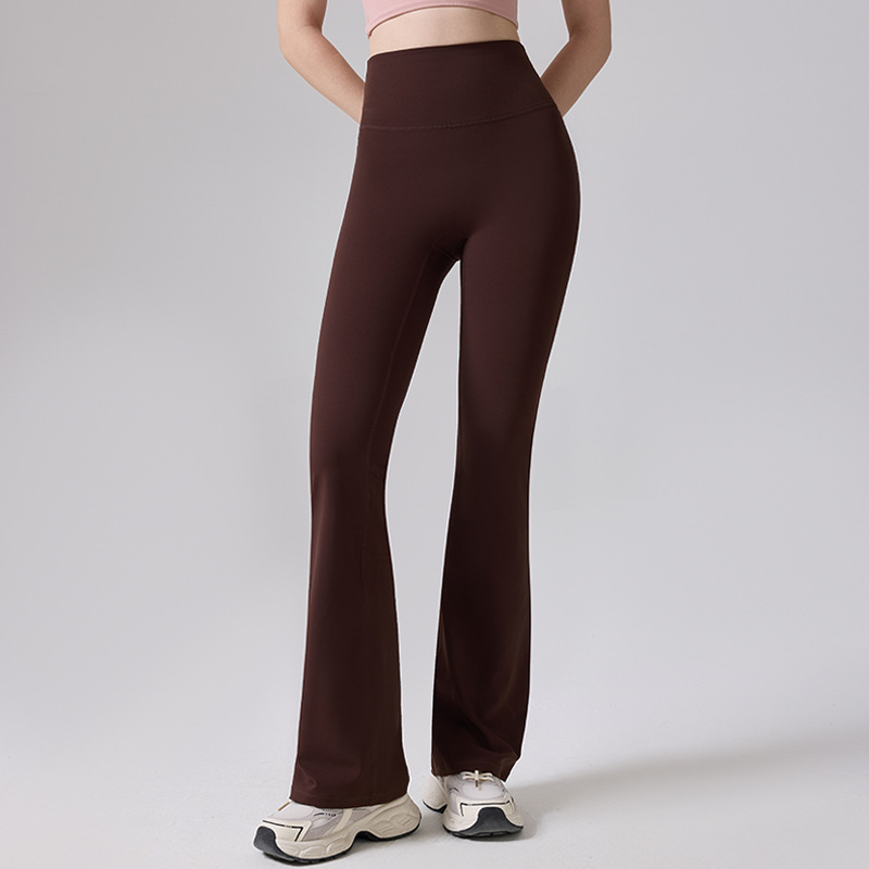 Verano nuevo desnudo de cintura alta pantalon de entrenamiento de pilates pantalon de entrenamiento de caderas apretadas para mujeres