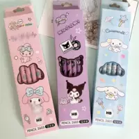 Карандаши Sanrio 12 шт в盒ке Kuromi cinnamon dog деревянные карандаши для школьников, художественные карандаши, пишущие ручки HB