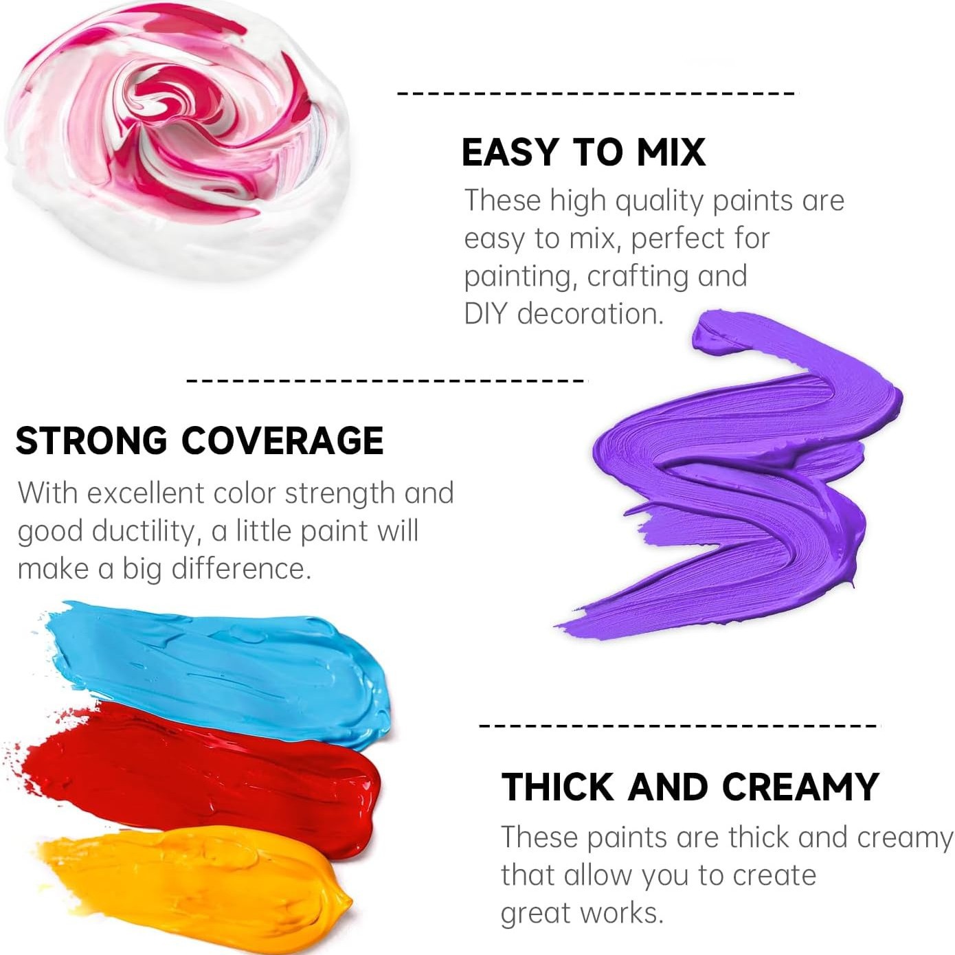 Acrylic pigment 100ml squeeze bag supplement liquid, waterproof, sunscreen, children's art, formalde