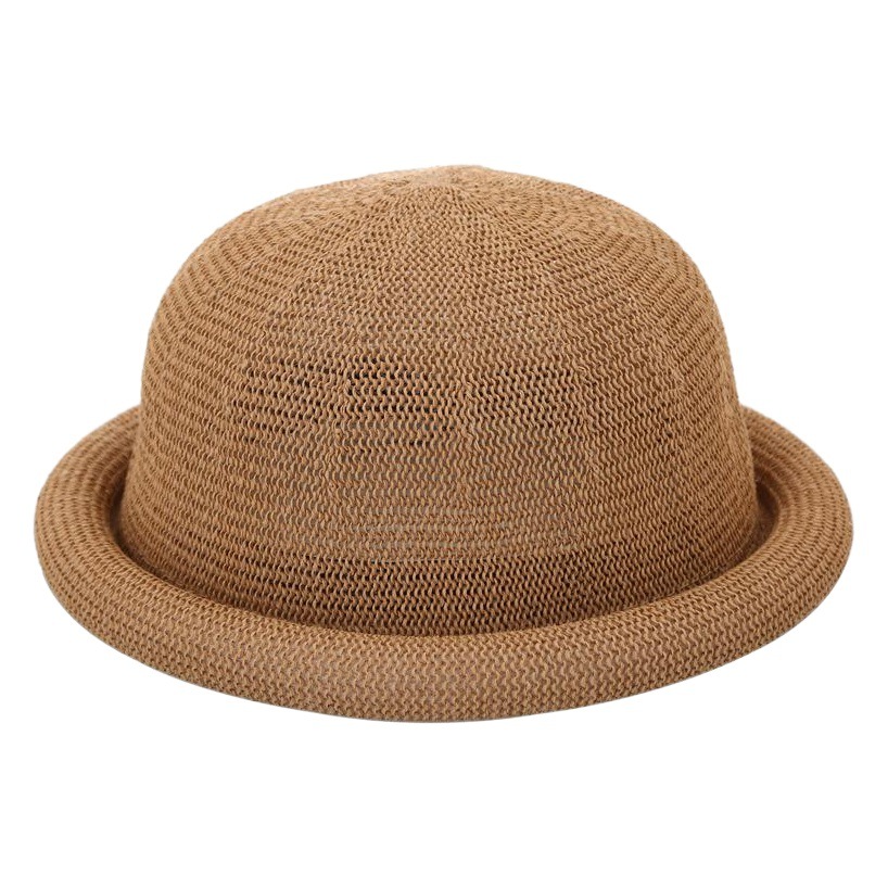 Sombrero de las mujeres 2020 primavera y verano nuevo hilo de paja curling cúpula estilo coreano pequeño bombín sombrero moda elegante sombrero fresco al por mayor