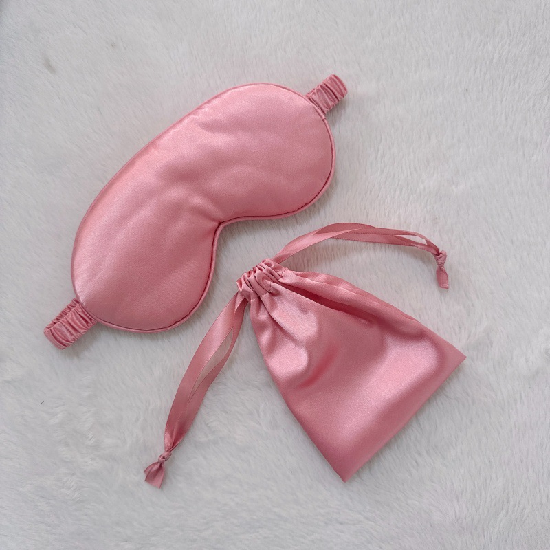 En stock máscara de ojo de seda artificial lazo bolsa nudo regalo de boda traje de seda sueño sombreado máscara de ojo