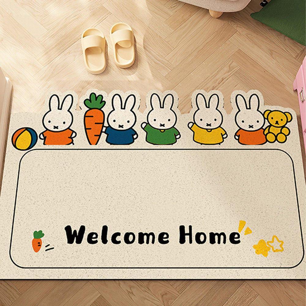 Cute cartoon entrance door mat for home use, non-slip, dirt-resistant, wear-resistant, can be cut to size, PVC carpet