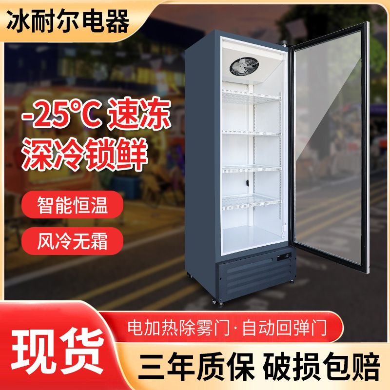 Bar Convenience Store Air-Cooled Frost-Free Freezer Commercial Single-Door Supermarket Refrigerator Beer Freezer