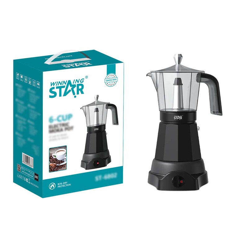 Winningstar Cross-Border Household Double-Valve Moka Freshly Brewed Coffee Pot Espresso Machine Electric Moka Pot Winningstar Cross-Border Household Double-Valve Moka Freshly Brewed Coffee Pot Espresso Machine Electric Moka Pot