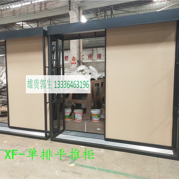 鑫烽瓷砖展架陶瓷推拉展示柜多功能立式瓷砖推拉柜木地板展示架