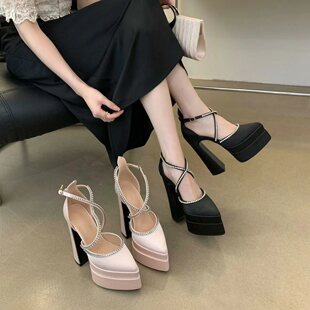 �Ըм��^�ָ���Ь2023�ļ��¿�15cm�߸�Ь��ˮ̨���^�п�ŮЬ