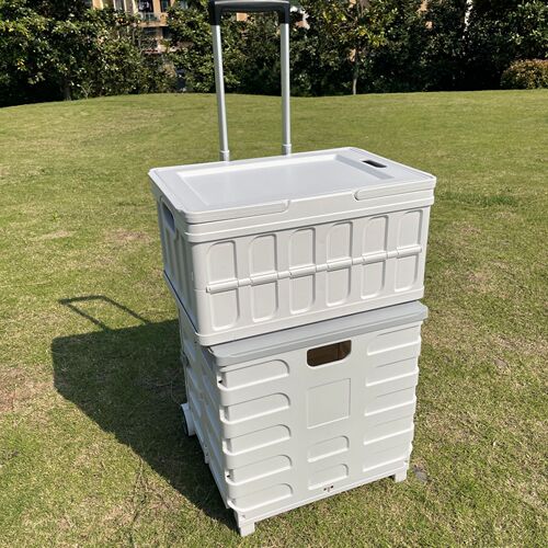 Outdoor camping foldable storage box trolley picnic storage box portable camping storage box gift box