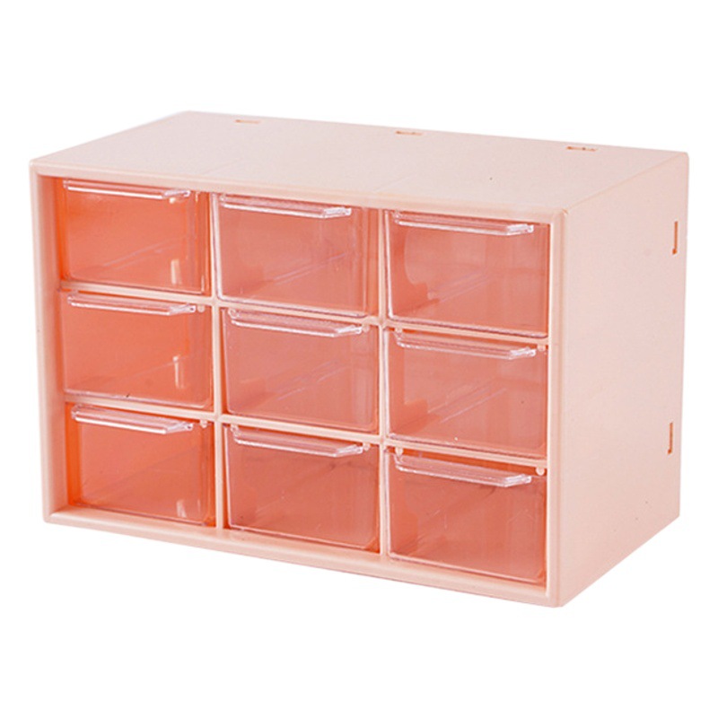 Nueva jiugongge cajón caja de almacenamiento estudiante dormitorio a prueba de polvo cosméticos joyería misceláneas caja de organización al por mayor