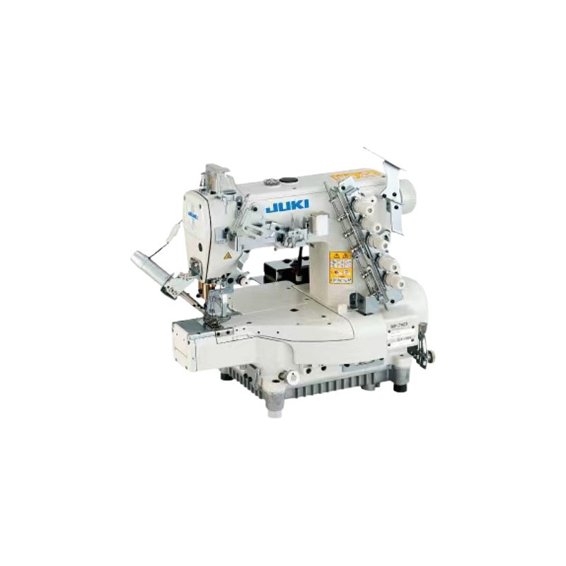 Máquina pesada de JUKI MF-7923 la máquina de coser del estiramiento de la pequeña cabeza cuadrada de la computadora automática tres agujas máquina de coser del dobladillo del manguito de cinco hilos