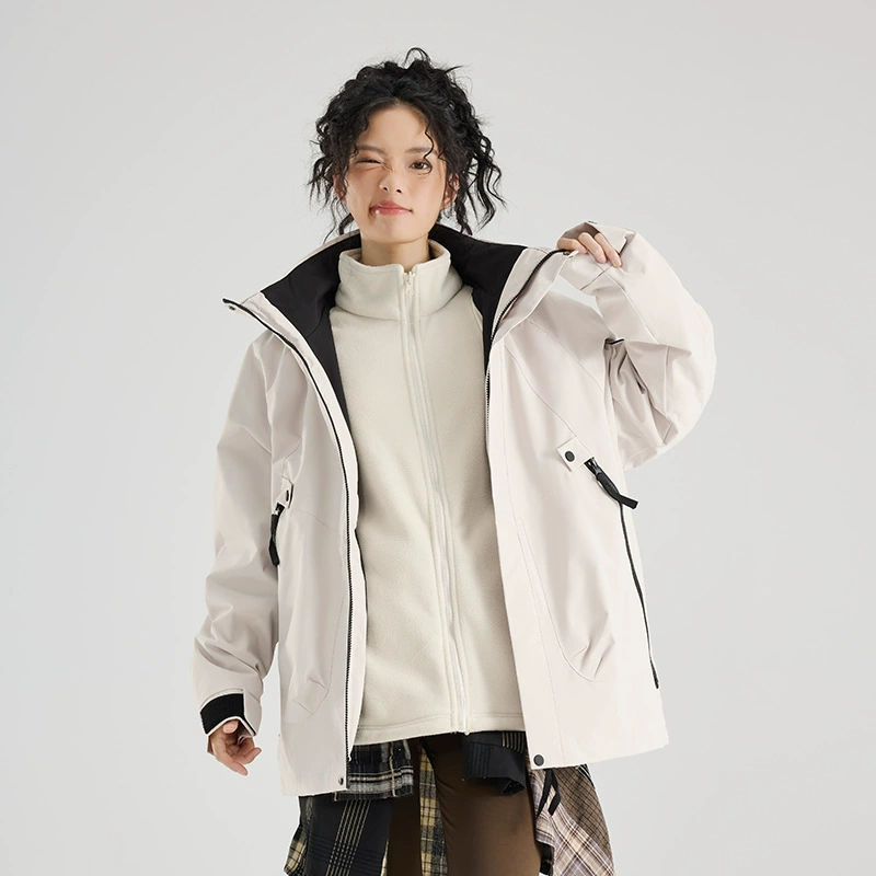 Осенне-зимняя новая ветрозащитная и теплая куртка из графена с черной золотой подкладкой из двух частей для альпинизма и путешествий на открытом воздухе