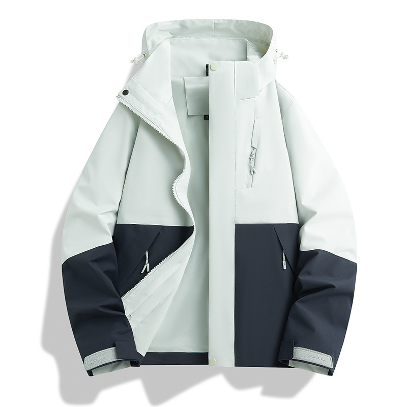 Women's Outdoor Windproof and Waterproof Mountaineering Jacket with Logo Print, Quanzhou Shishi Three-Proof Jacket for Men's Mountaineering and Hiking