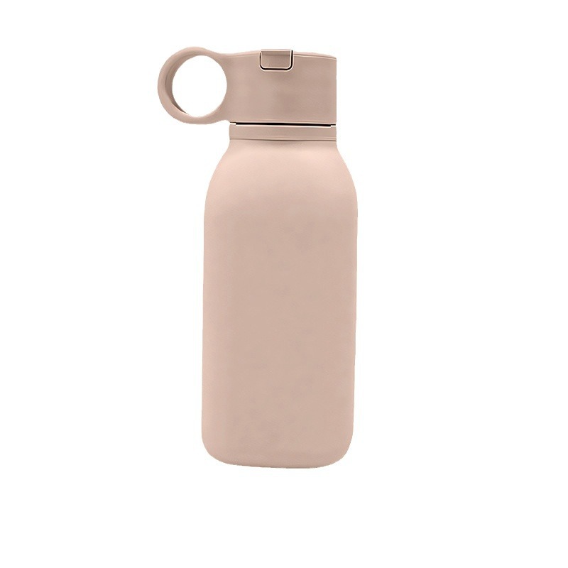 Taza de agua transfronteriza portátil de silicona americana, botella de agua deportiva resistente a altas temperaturas de grado alimenticio, taza de agua esmerilada para automóvil a prueba de caídas al aire libre