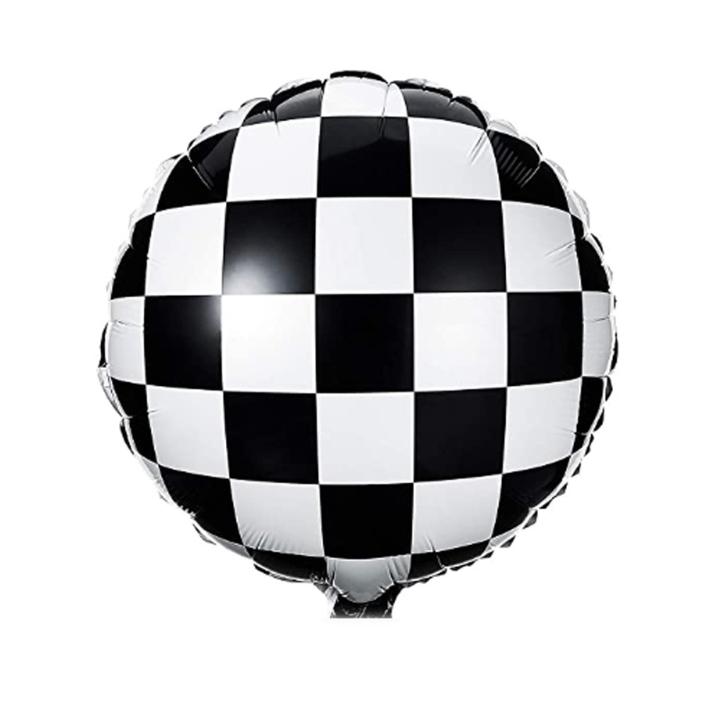 Birthday Stripe Checkered Aluminum Film Party Balloons display picture 1