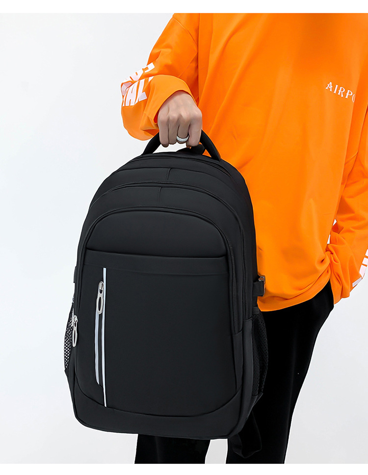 Solid Color Casual School Backpack Laptop Backpack Functional Backpack display picture 6