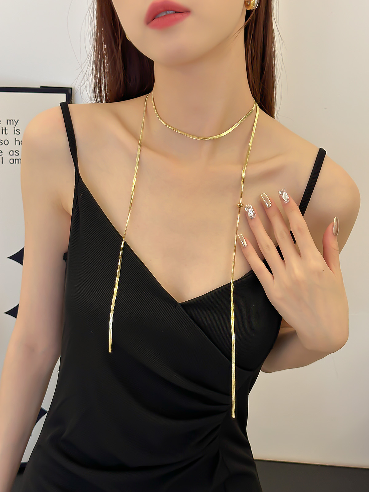 20g Weight 304 Stainless Steel Pendant Material Necklace Classification 304 Stainless Steel Chain Material snake chain Chain Type 1 Piece Quantity Banquet, Date Occasion 304 Stainless Steel Material Geometric Pattern Women's Gender Elegant, Simple Style Style Plating Craft Geometric 304 Stainless Steel Elegant Simple Style Plating 304 Stainless Steel Necklace 2