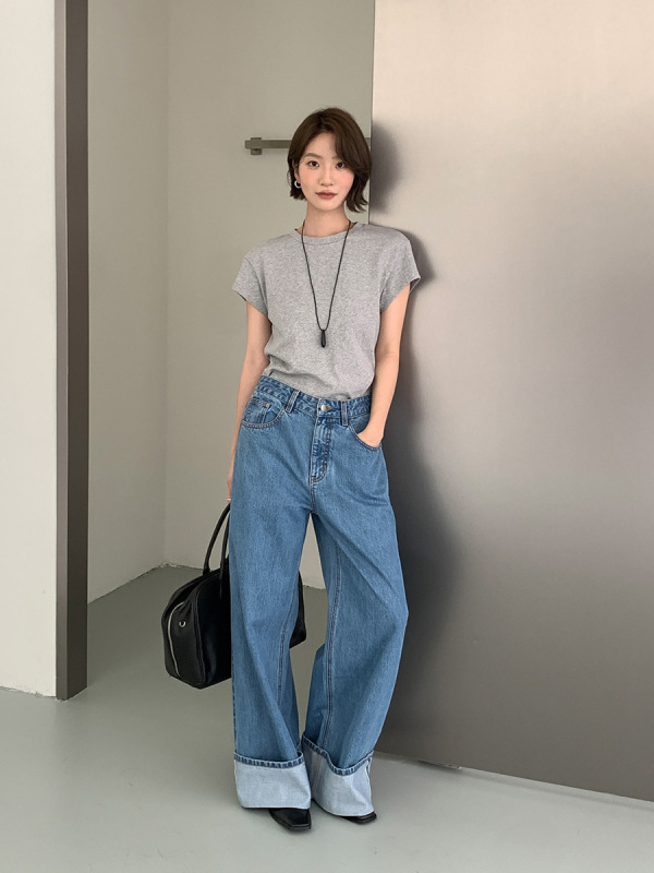 木兰 简约基础款百搭T恤女2025十三行秋季新款内搭棉质短袖 56590|undefined