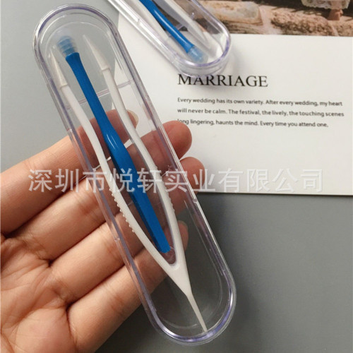 Wholesale contact lens clip tweezers, rubber sleeves, contact lens wearing tools, contact lens suction sticks, companion box long tweezers