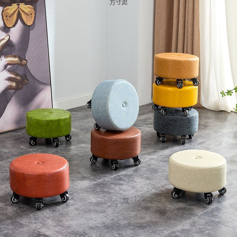 Pulley Low Stool, Small Stool with Baby, Multifunctional Pedicure Lazy Chair, Children's Toddler Sliding Stool, Foreign Trade Wholesale