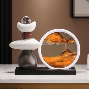 Fortune-Telling Quicksand Painting Ornaments, Living Room Wine Cabinet, Tv Cabinet, Entrance Hall, High-End Decorations, Office, Career Luck
