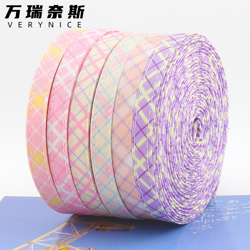 万瑞奈斯diy车线日系幻彩条格压条手工自制发饰宠物项圈材料配件