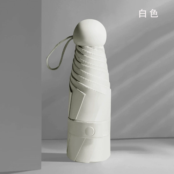 6 Bone Capsule Umbrella-White