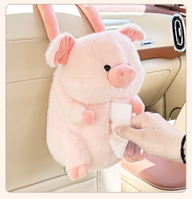 Car Tissue Box New Model Car Interior Tissue Box Hanging Type Creative Cute Car Tissue Hanging Bag Doll for Girls