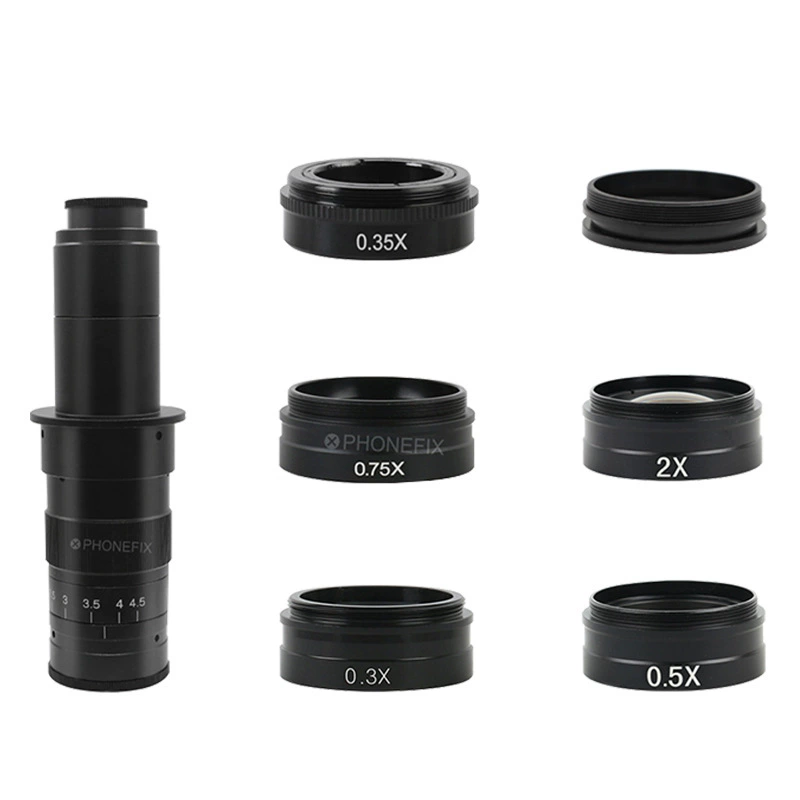 10A объектив объектива монозеркальный цилиндр визуальные микроскопы 0.3X 0.5X 0.7X объектив 2X увеличитель новый стиль