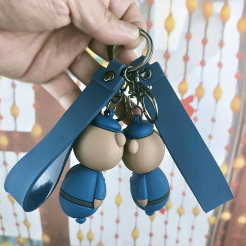 You are my city fortress police bear key pendant Sheriff tear bear doll key chain bag pendant