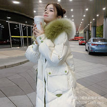 2022冬季韩版时尚女式羽绒棉服中长款宽松加厚棉衣外贸地摊货源批