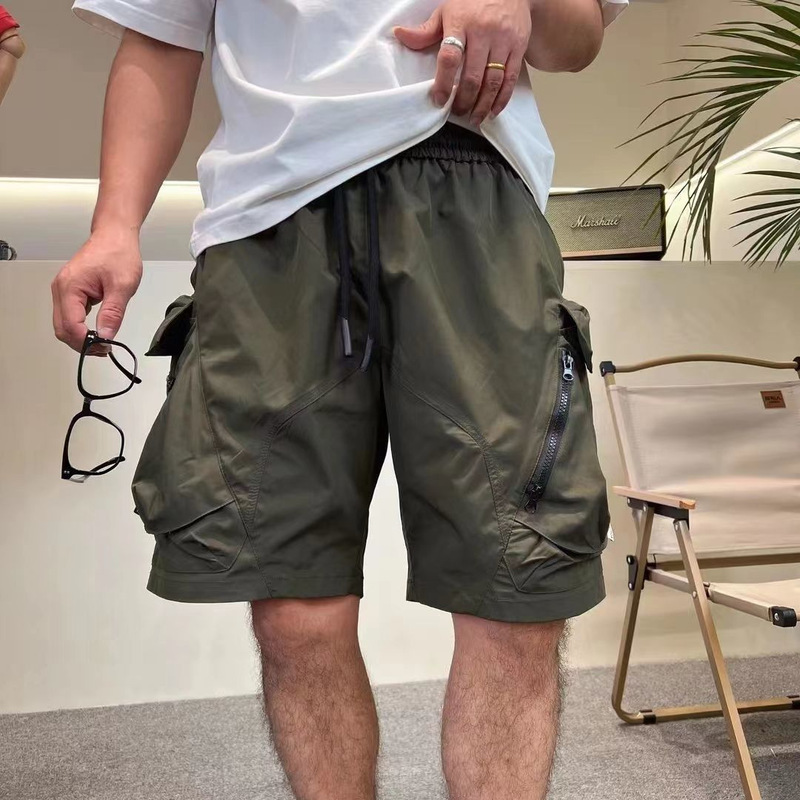 American Overalls New Outdoor Sports Quick-Drying Overalls Pockets High-End Five-Quarter Pants Loose Breathable Casual Shorts