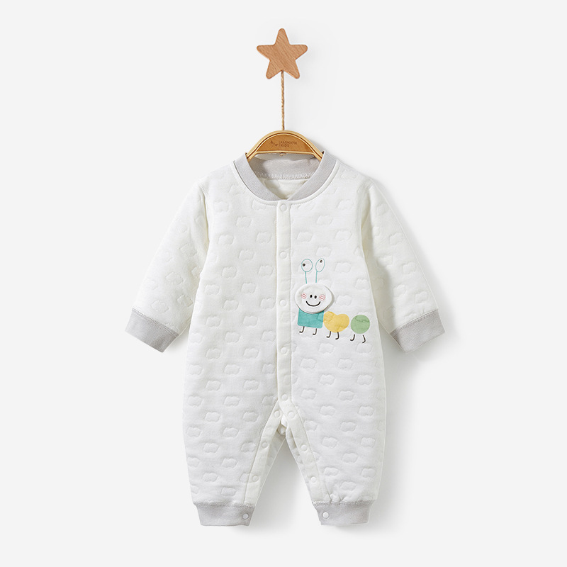 Mono para bebé para primavera, otoño e invierno, ropa unisex para recién nacido, algodón acolchado, pelele cálido de algodón puro, conjunto de otoño para bebé. image 10