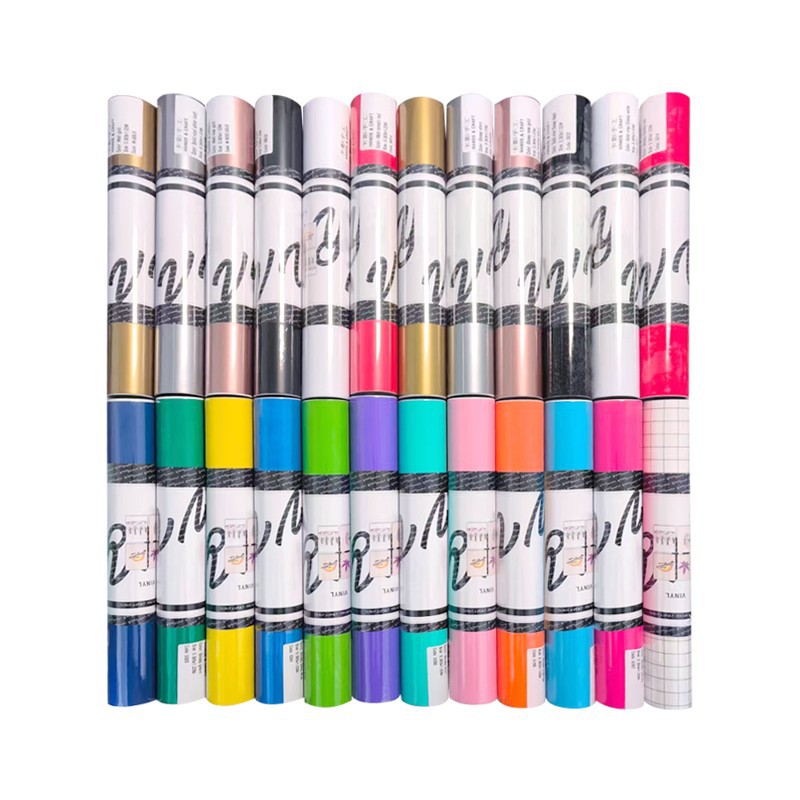 Película de grabado Karving, superficie lisa y mate, adhesivo de color sólido vinyl, adecuado para cricut, silhouette, etc.