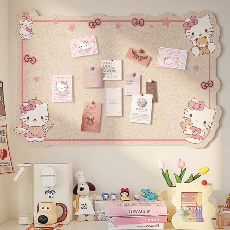 Felt Board Wall Stickers Hellokity Photo Wall Cork Board Display Wall Background Board Polaroid DIY Decoration Living Room