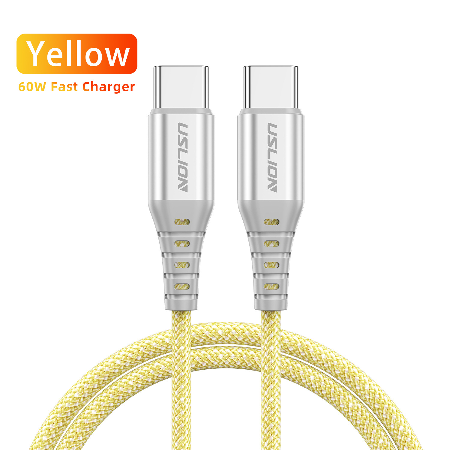 60W new suitable for Apple 15 Macaron data fast woven phone super charging cable_voghion.com