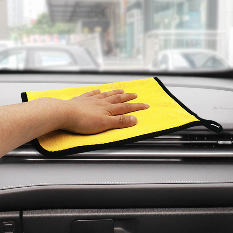 Car Wash Towel Coral Velvet Double-Sided Two-Color Car Cleaning Towel Thick Absorbent Towel Car Cleaning Cloth High-Density Car Wash Towel