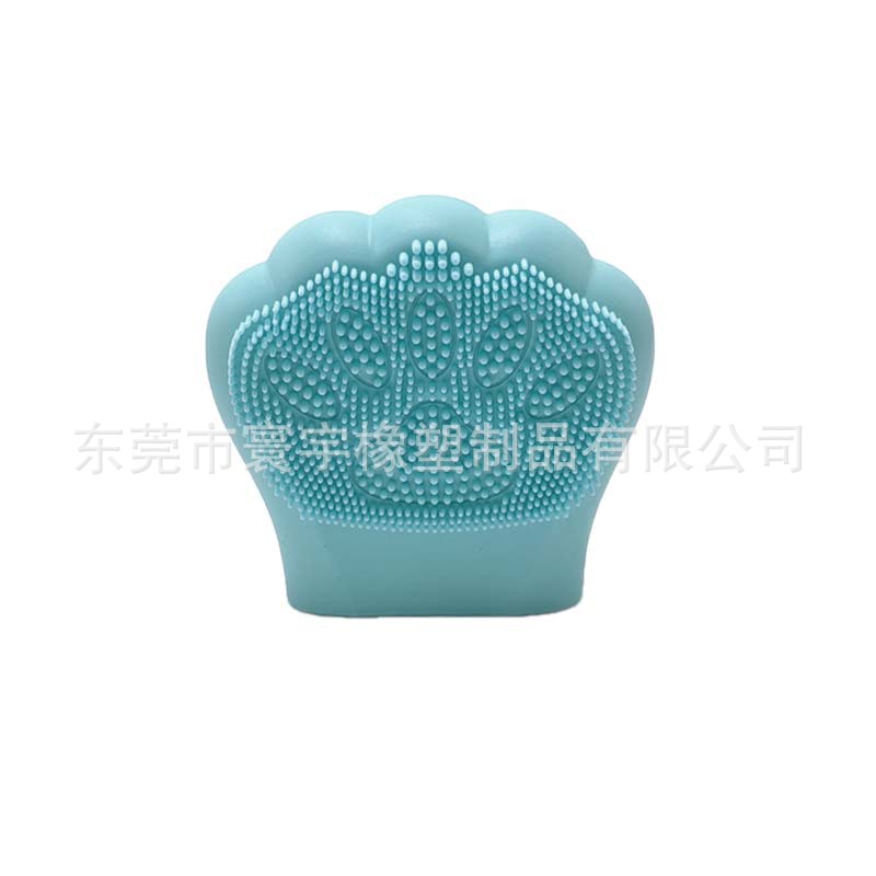 Cepillo de limpieza de garra de gato de silicona de color de venta caliente de Amazon Cepillo de silicona de limpieza suave manual