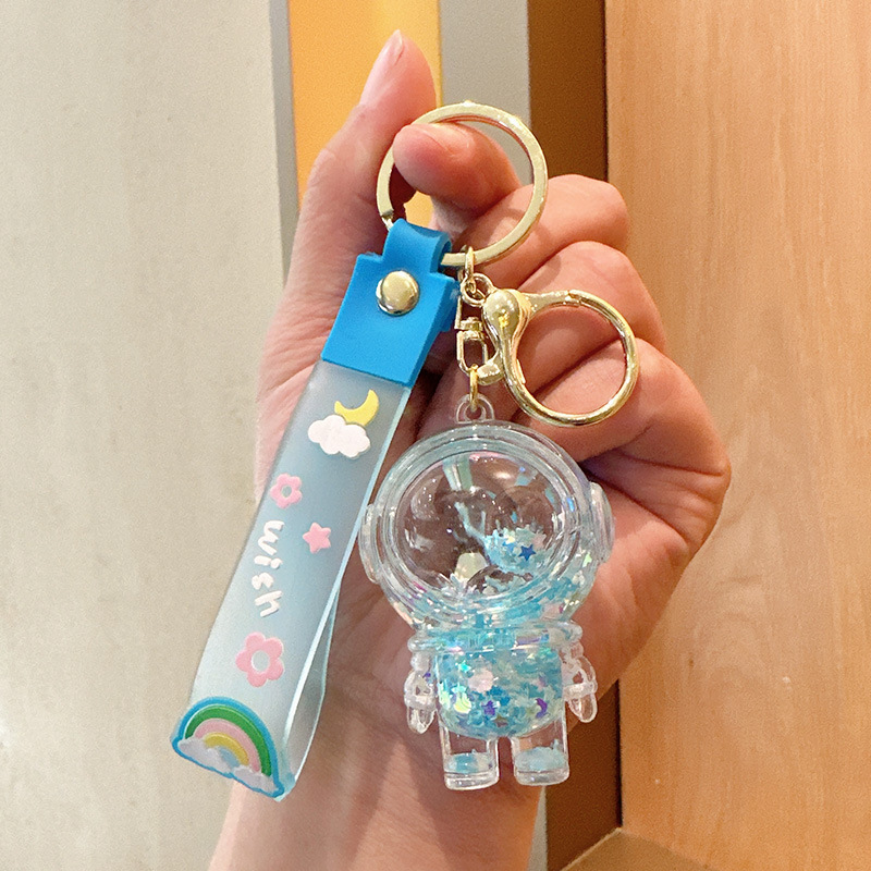水晶入油流沙瓶拉布布钥匙扣女生背包挂饰串珠手机链条挂件精品店|undefined