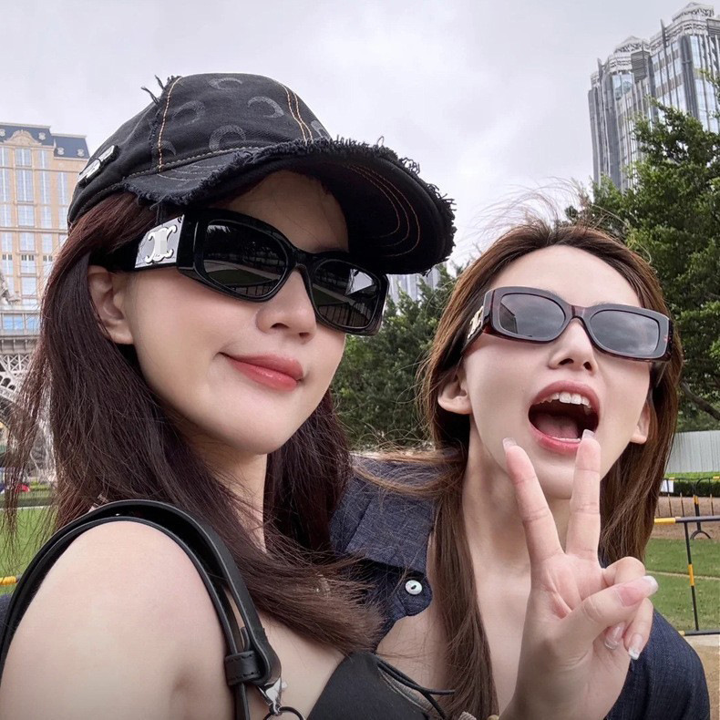 Arc de Triomphe Cat's Eye Sunglasses Women's 2025 New High-Level Square and Round Face Small Anti-UV Sunglasses