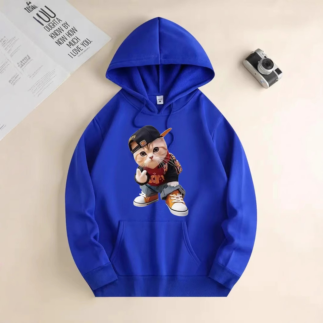 Nuevo suéter animado con sudadera con capucha cálida y cómoda con estampado para hombres y mujeres