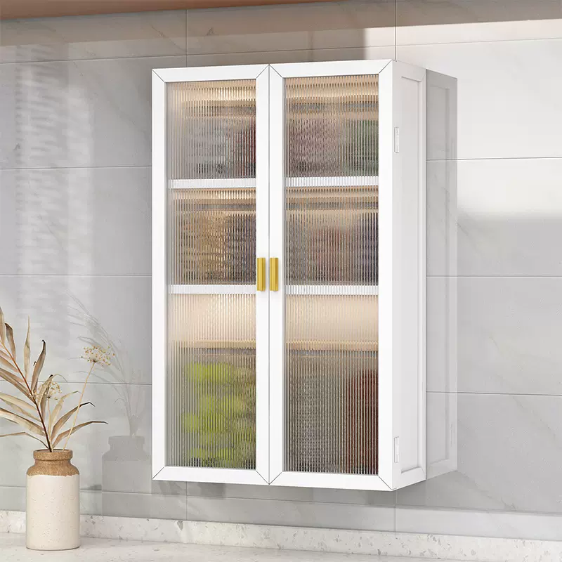 厨房墙壁多功能柜门置物架免打孔壁挂式防尘多层调料罐收纳柜